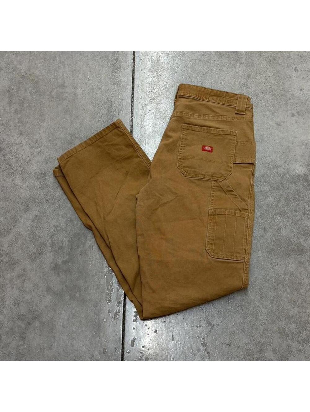 vintage dickies tan relaxed fit double knee cargo pants size 10 WOMENS
